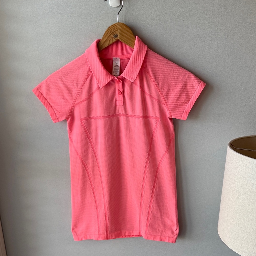 Lululemon Ivivva Fly‎ Tech Polo in Neon Pink